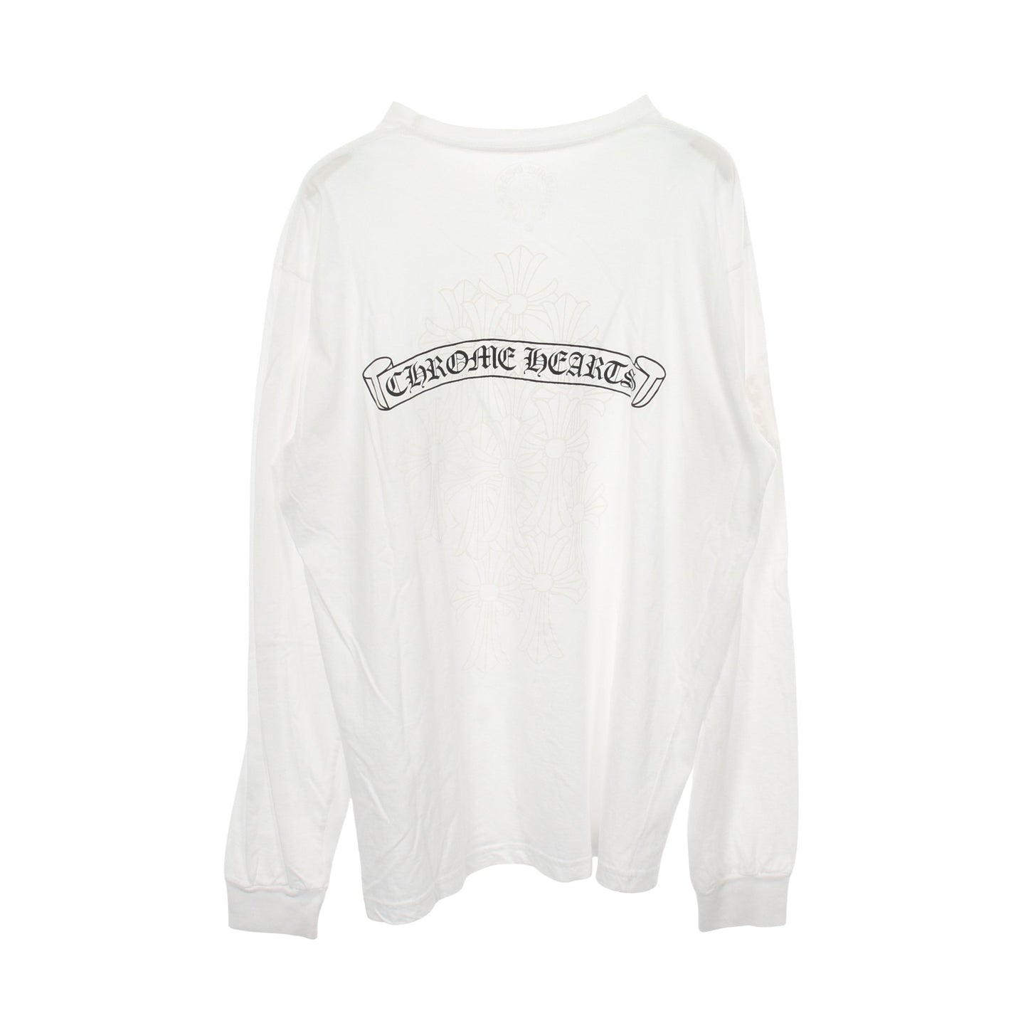 セメタリークロス 長袖Tシャツ コットン ホワイト クロムハーツ トップス Chrome Hearts