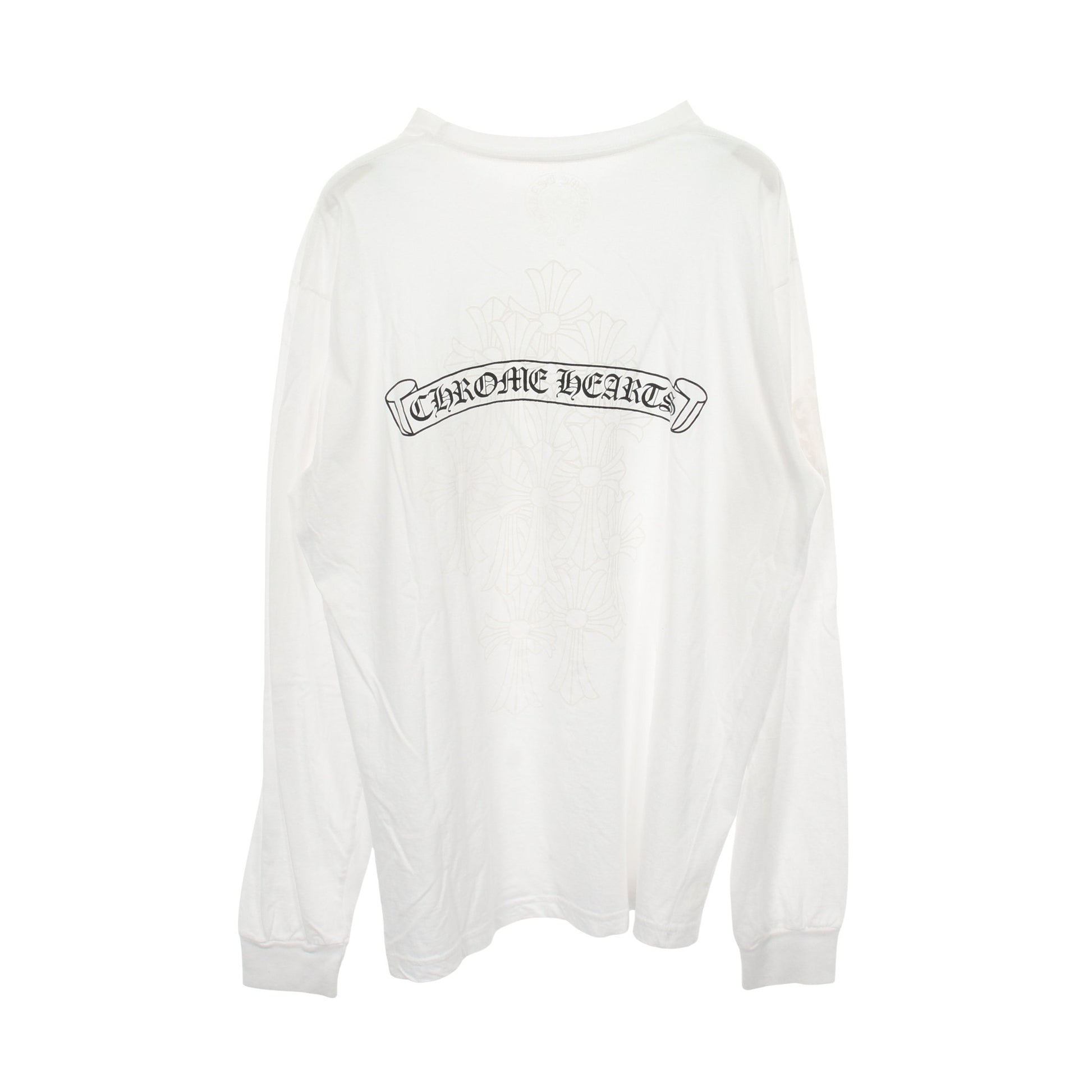 セメタリークロス 長袖Tシャツ コットン ホワイト クロムハーツ トップス Chrome Hearts