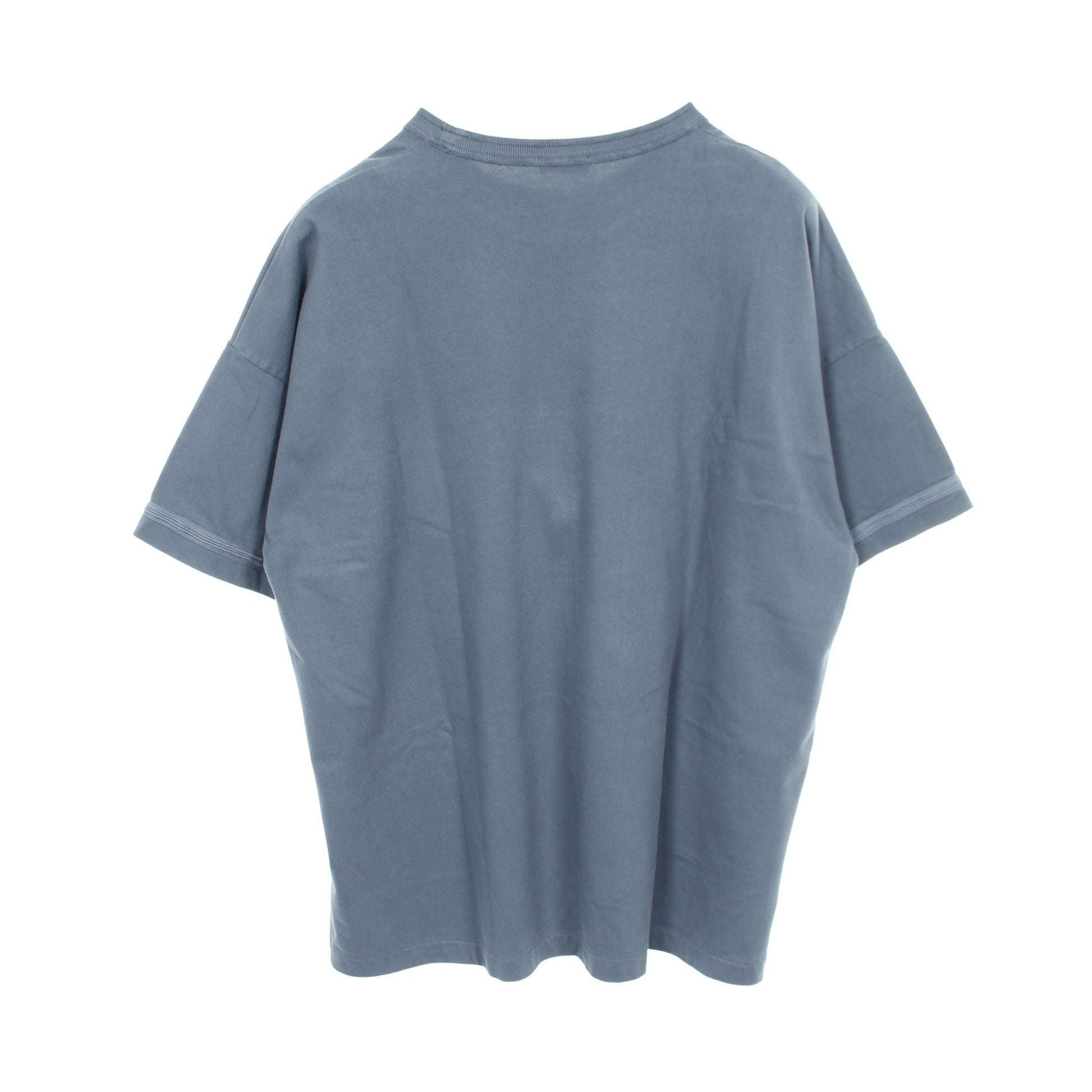 DIOR × STONE ISLAND ロゴ刺繍 半袖Tシャツ コットン ブルーグレー ディオール トップス DIOR