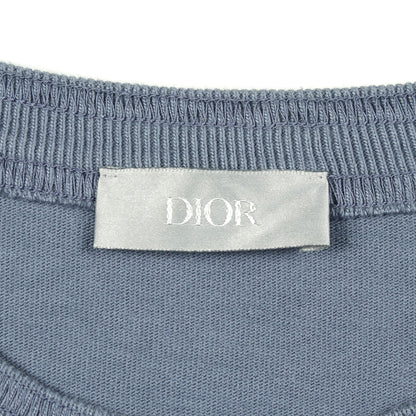 DIOR × STONE ISLAND ロゴ刺繍 半袖Tシャツ コットン ブルーグレー ディオール トップス DIOR