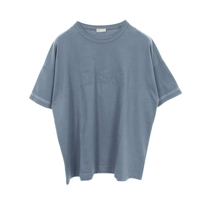 DIOR × STONE ISLAND ロゴ刺繍 半袖Tシャツ コットン ブルーグレー ディオール トップス DIOR