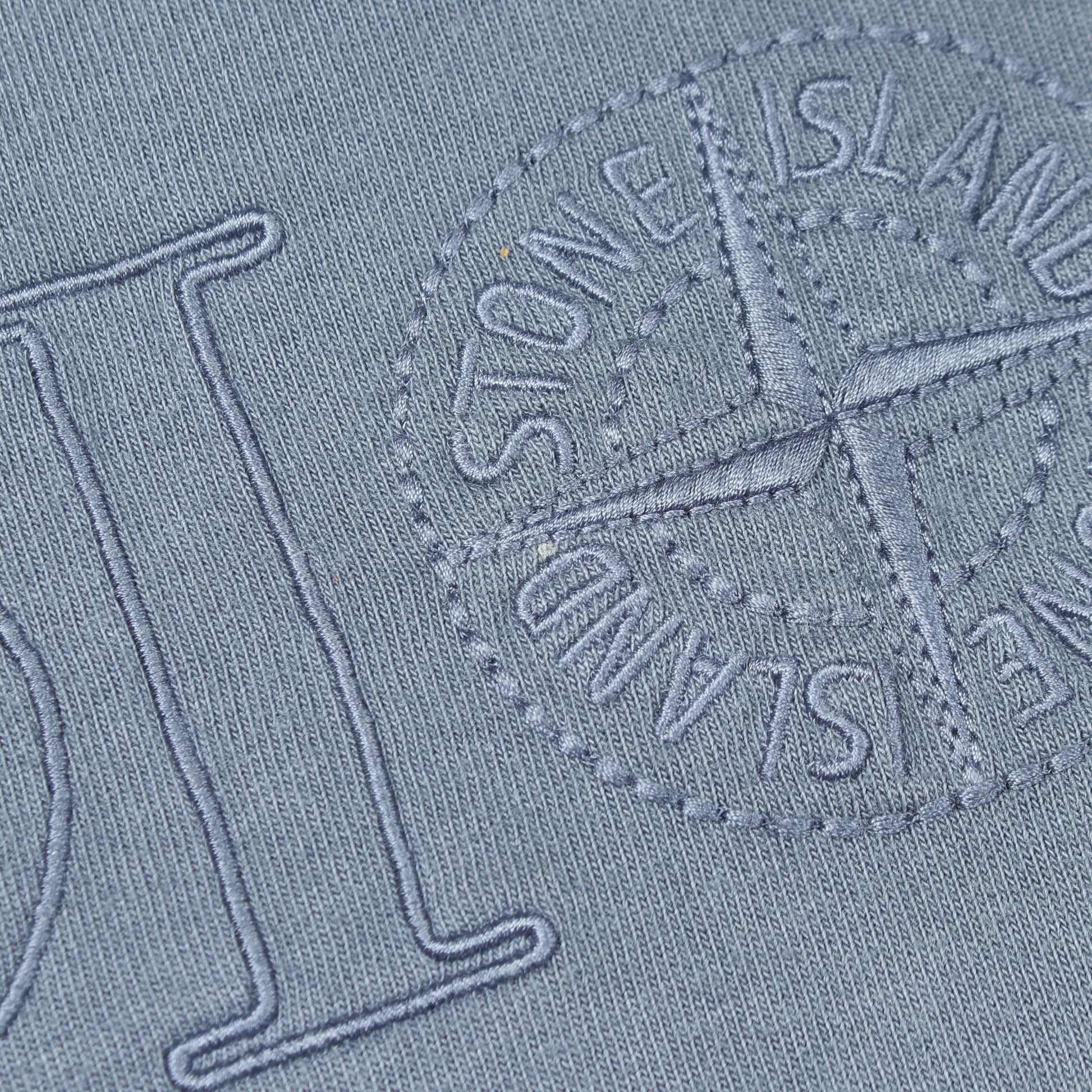 DIOR × STONE ISLAND ロゴ刺繍 半袖Tシャツ コットン ブルーグレー ディオール トップス DIOR