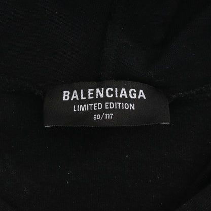 ドッキング ロング丈 プリント プルオーバーパーカー コットン ブラック マルチカラー バレンシアガ トップス BALENCIAGA