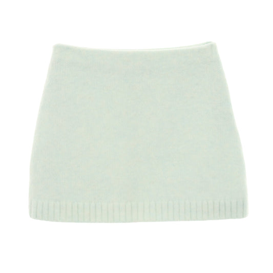 ニット スカート ウール ライトブルー プラダ