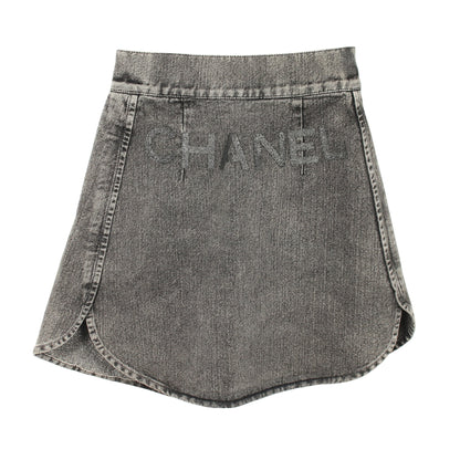 ココマーク No.5 デニムスカート コットン グレー シャネル ボトムス CHANEL