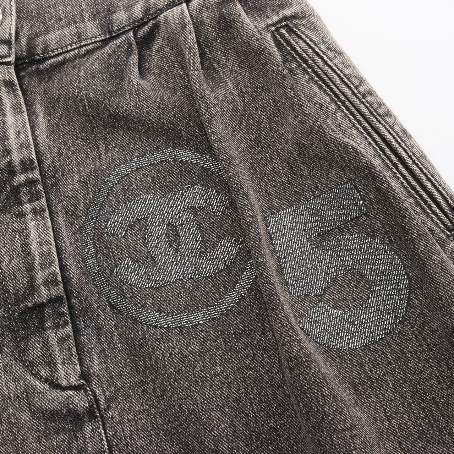 ココマーク No.5 デニムスカート コットン グレー シャネル ボトムス CHANEL