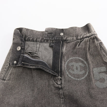 ココマーク No.5 デニムスカート コットン グレー シャネル ボトムス CHANEL