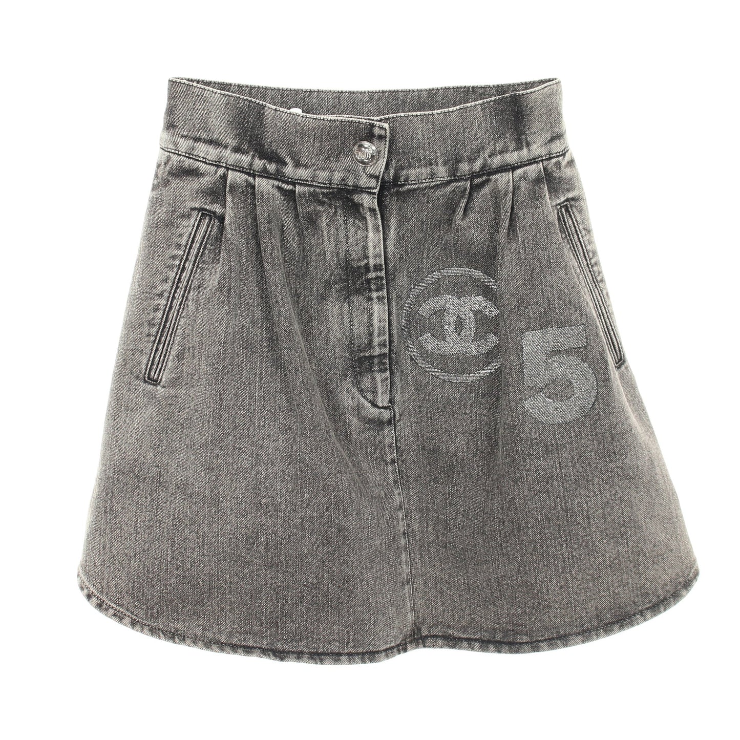 ココマーク No.5 デニムスカート コットン グレー シャネル ボトムス CHANEL