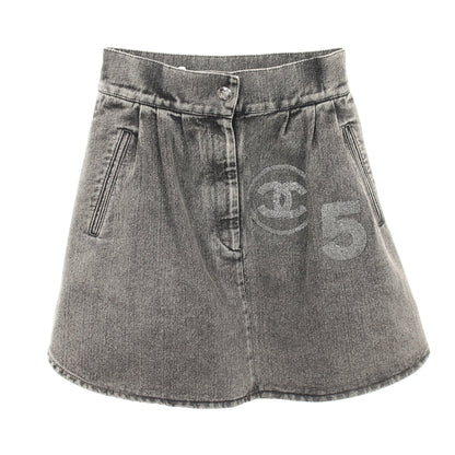 ココマーク No.5 デニムスカート コットン グレー シャネル ボトムス CHANEL