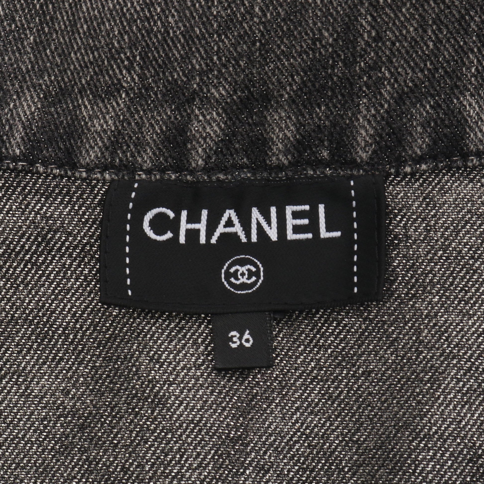 ココマーク No.5 デニムスカート コットン グレー シャネル ボトムス CHANEL