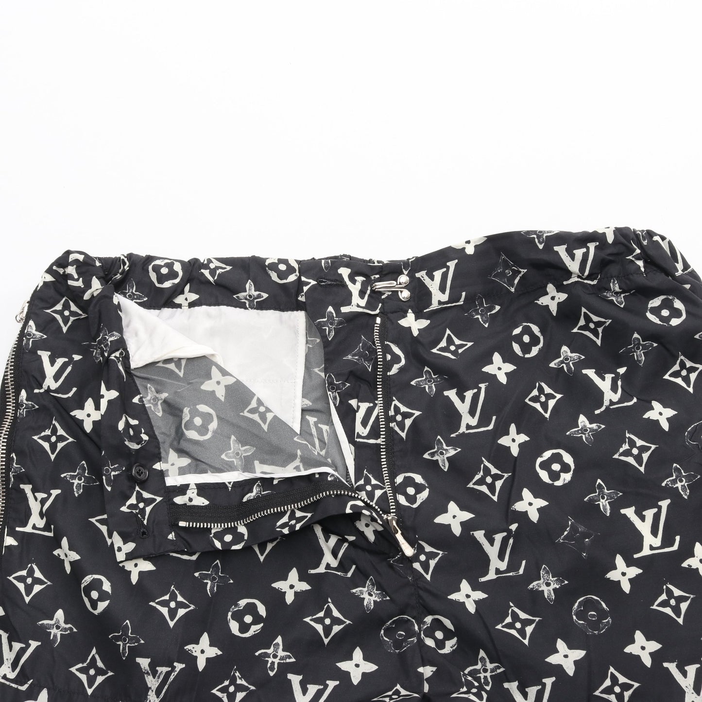 モノグラム ショートパンツ イージーパンツ ナイロン ブラック ホワイト ルイヴィトン ボトムス LOUIS VUITTON