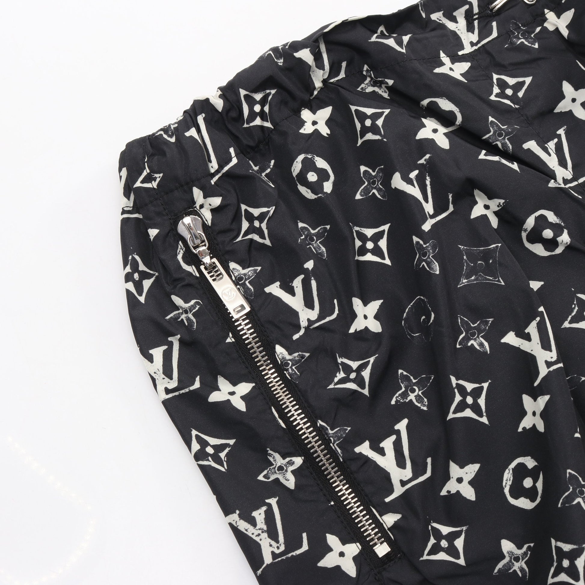 モノグラム ショートパンツ イージーパンツ ナイロン ブラック ホワイト ルイヴィトン ボトムス LOUIS VUITTON