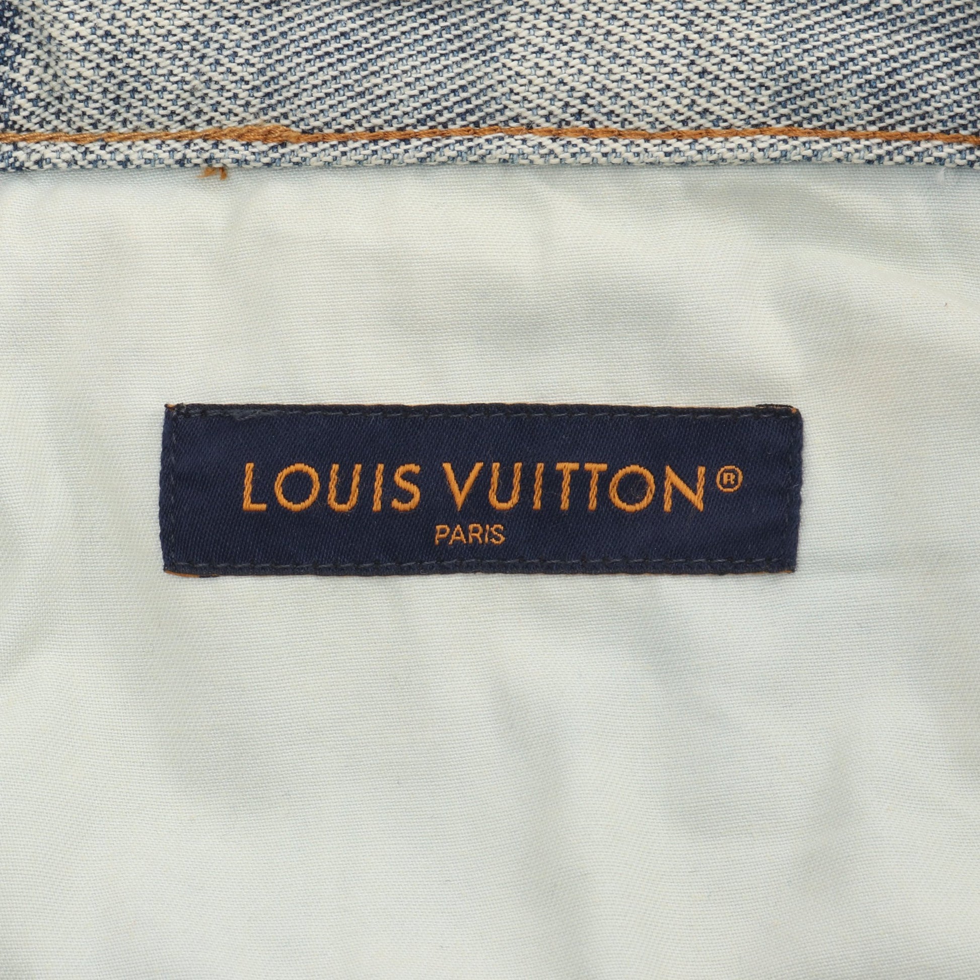 ダミエ スケート デニムパンツ コットン ブルー ルイヴィトン ボトムス LOUIS VUITTON