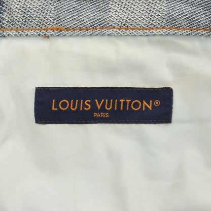 ダミエ スケート デニムパンツ コットン ブルー ルイヴィトン ボトムス LOUIS VUITTON