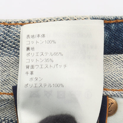 ダミエ スケート デニムパンツ コットン ブルー ルイヴィトン ボトムス LOUIS VUITTON