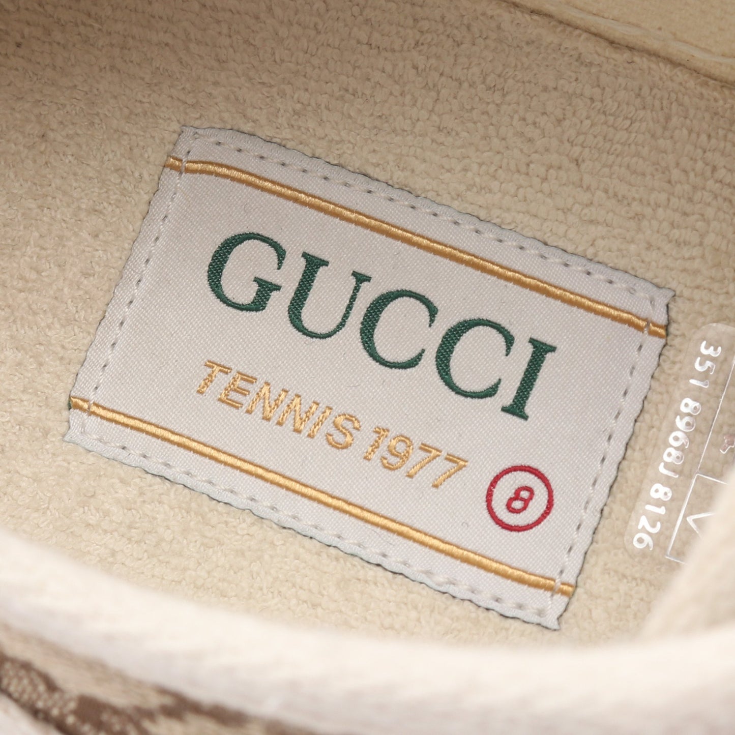 グッチ テニス 1977 GGキャンバス スニーカー キャンバス ベージュ オフホワイト グッチ シューズ GUCCI