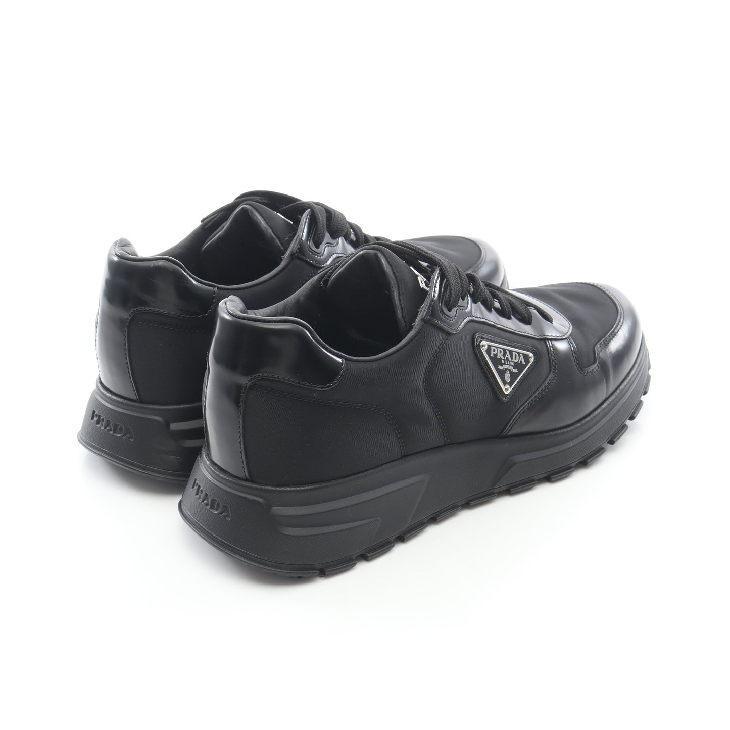 Re-Nylon スニーカー ナイロン レザー ブラック プラダ シューズ PRADA