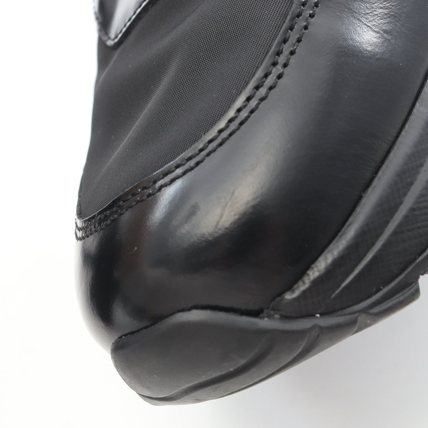 Re-Nylon スニーカー ナイロン レザー ブラック プラダ シューズ PRADA