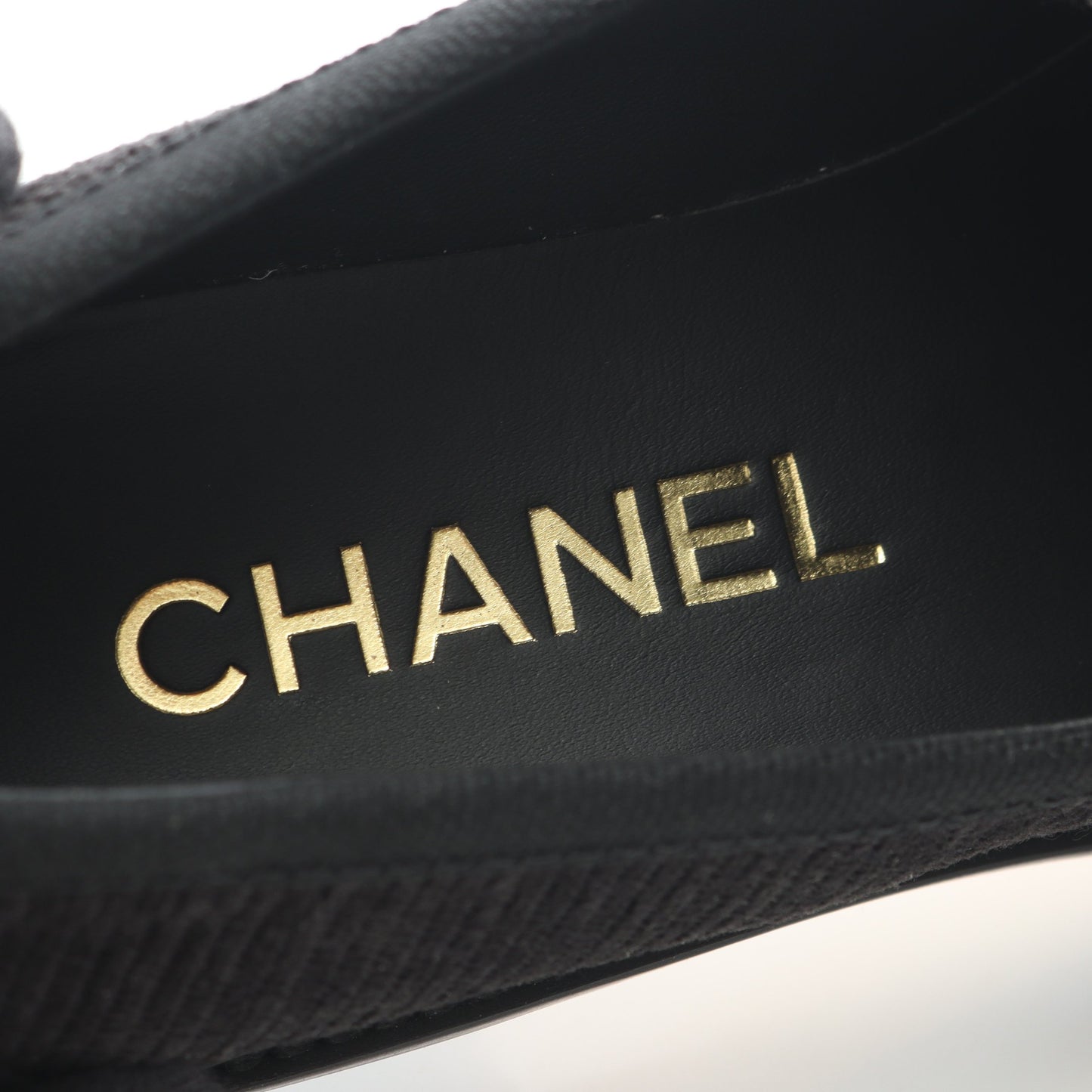ココマーク ローファー モカシン ファブリック ブラック シャネル シューズ CHANEL