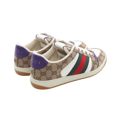 スクリーナー GGキャンバス シェリーライン スニーカー キャンバス ベージュ ブラウン マルチカラー グッチ シューズ GUCCI