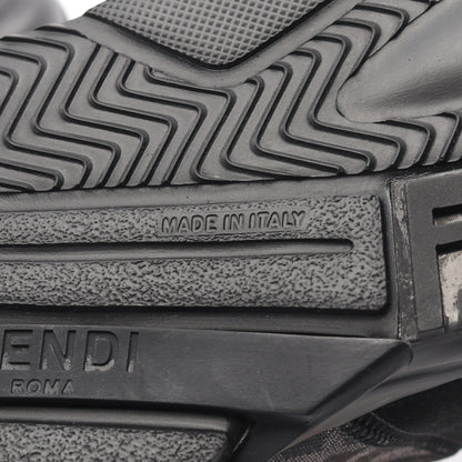 FLOW フロー スニーカー レザー ブラック イエロー フェンディ シューズ FENDI