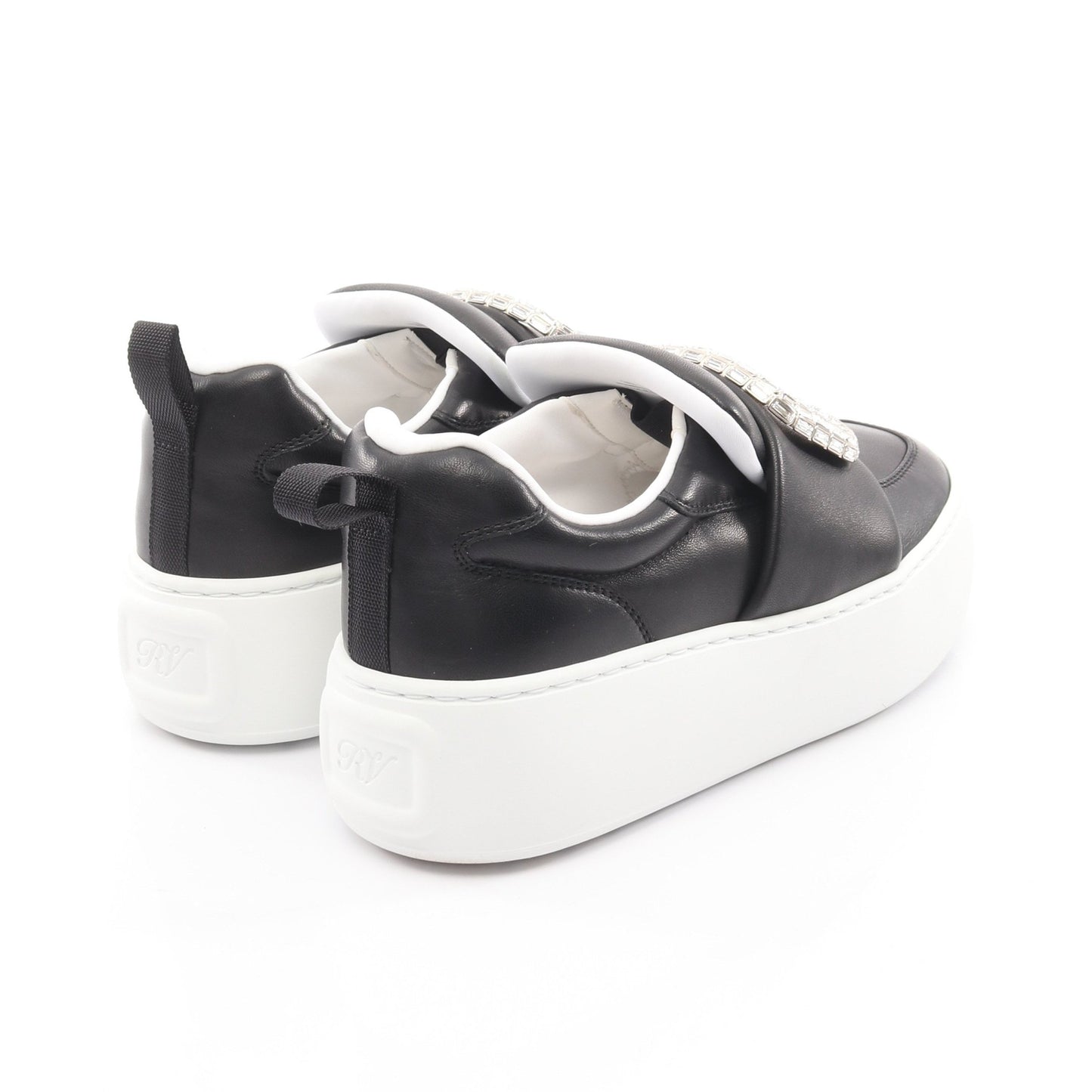 Puffy choc スニーカー レザー ブラック ホワイト ロジェヴィヴィエ シューズ Roger Vivier