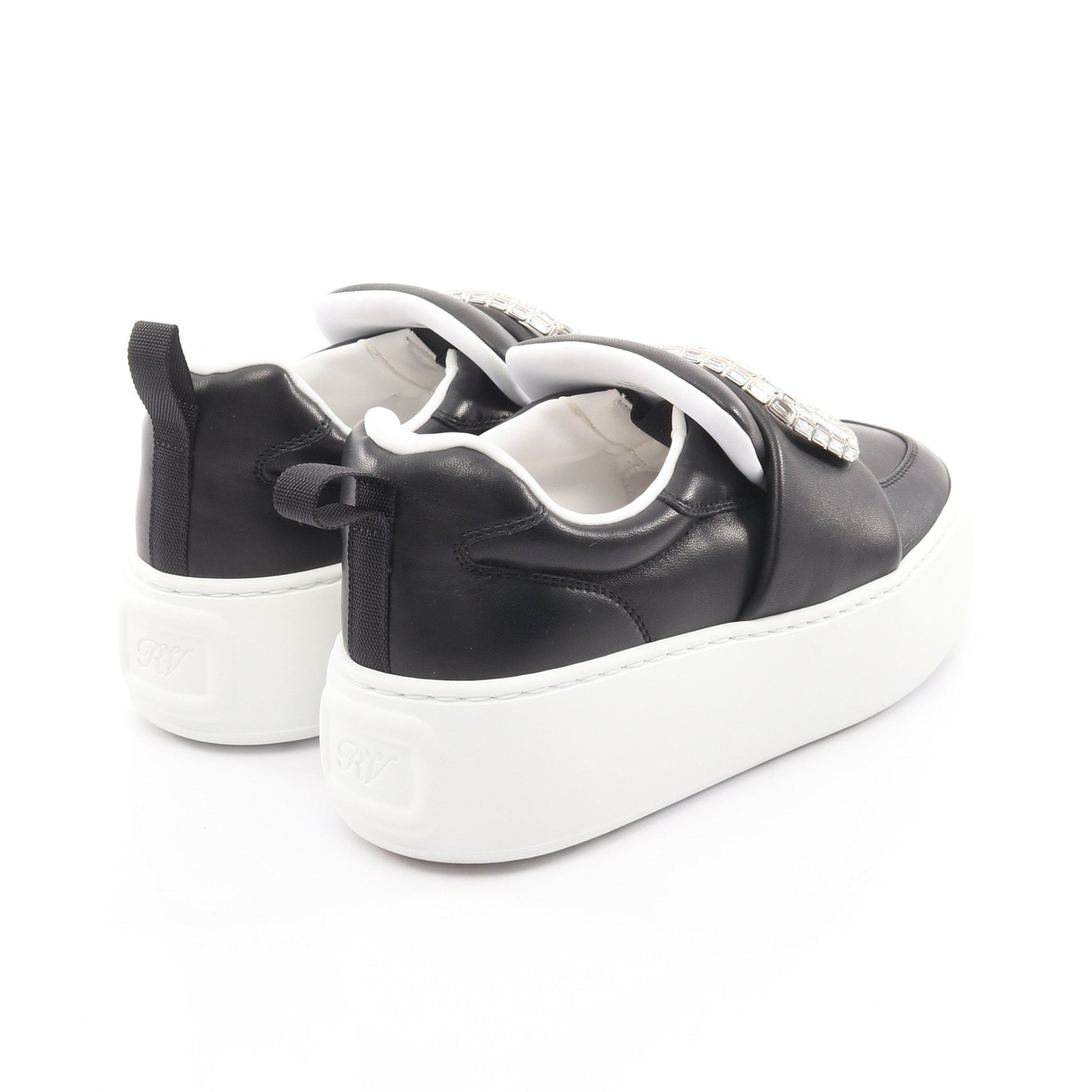 Puffy choc スニーカー レザー ブラック ホワイト ロジェヴィヴィエ シューズ Roger Vivier