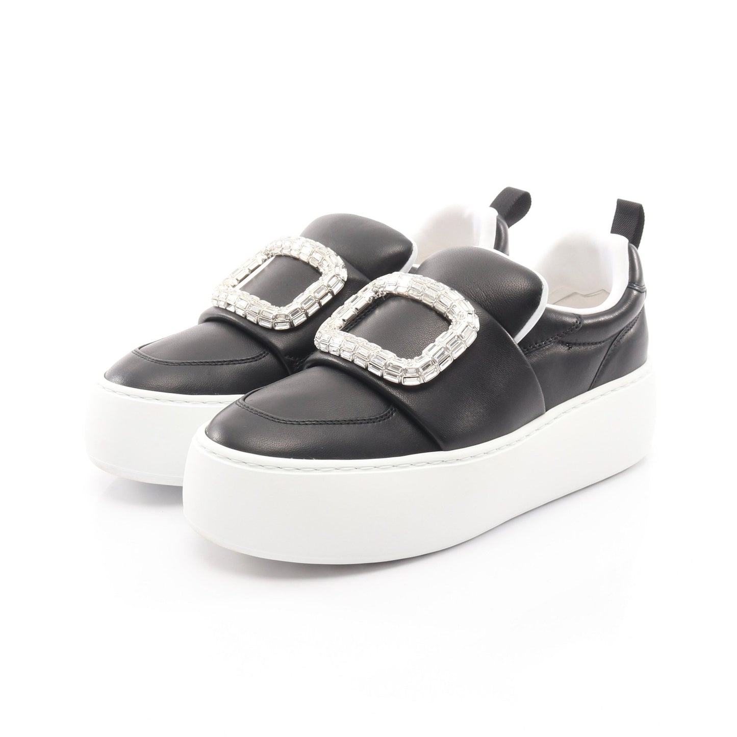 Puffy choc スニーカー レザー ブラック ホワイト ロジェヴィヴィエ シューズ Roger Vivier