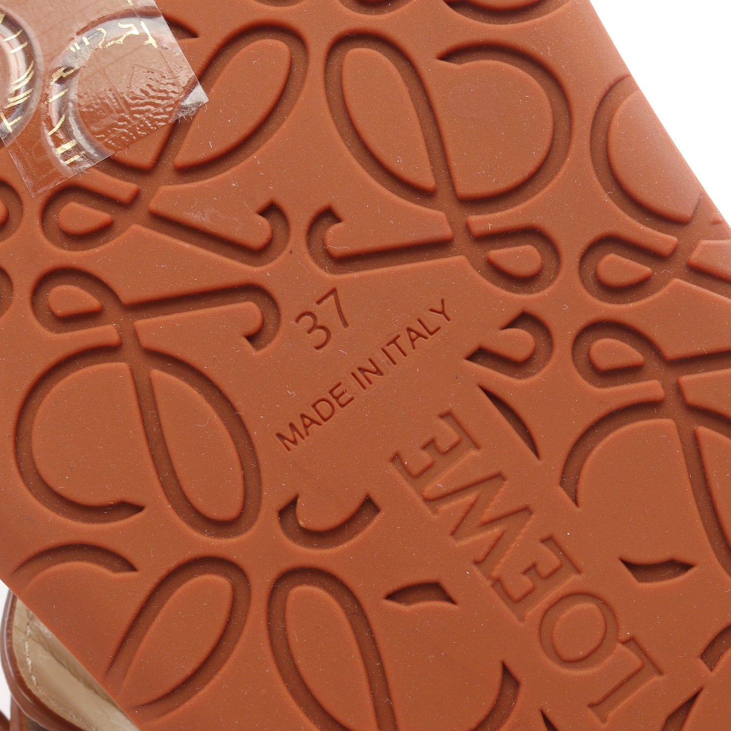 アナグラム トングサンダル レザー ブラウン ロエベ シューズ LOEWE