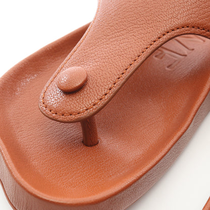 アナグラム トングサンダル レザー ブラウン ロエベ シューズ LOEWE
