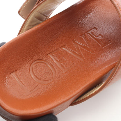 アナグラム トングサンダル レザー ブラウン ロエベ シューズ LOEWE