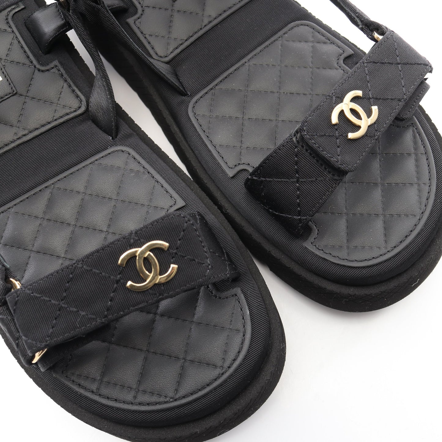 ココマーク サンダル ファブリック ブラック シャネル シューズ CHANEL