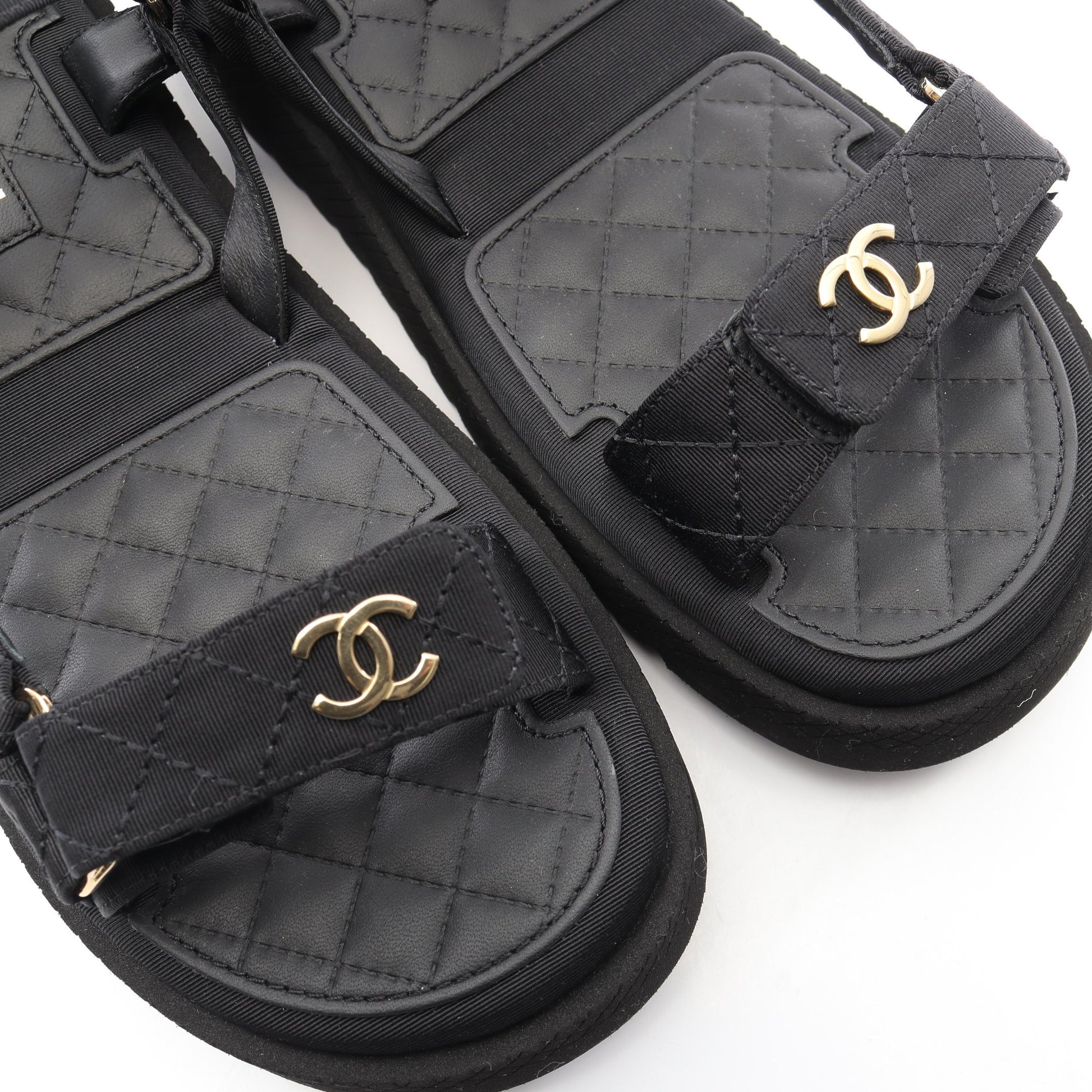 ココマーク サンダル ファブリック ブラック シャネル シューズ CHANEL