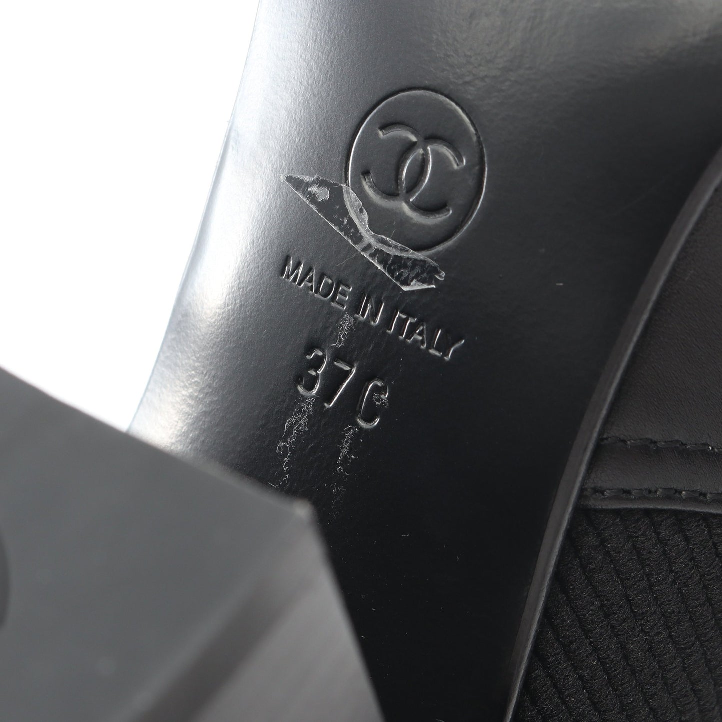 ココマーク アンクル ブーツ レザー エナメルレザー ブラック シャネル シューズ CHANEL