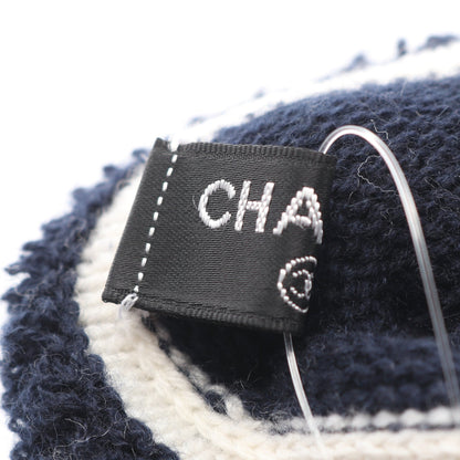 ココマーク ミトン 手袋 グローブ カシミヤ ネイビー オフホワイト シャネル 財布・小物 CHANEL