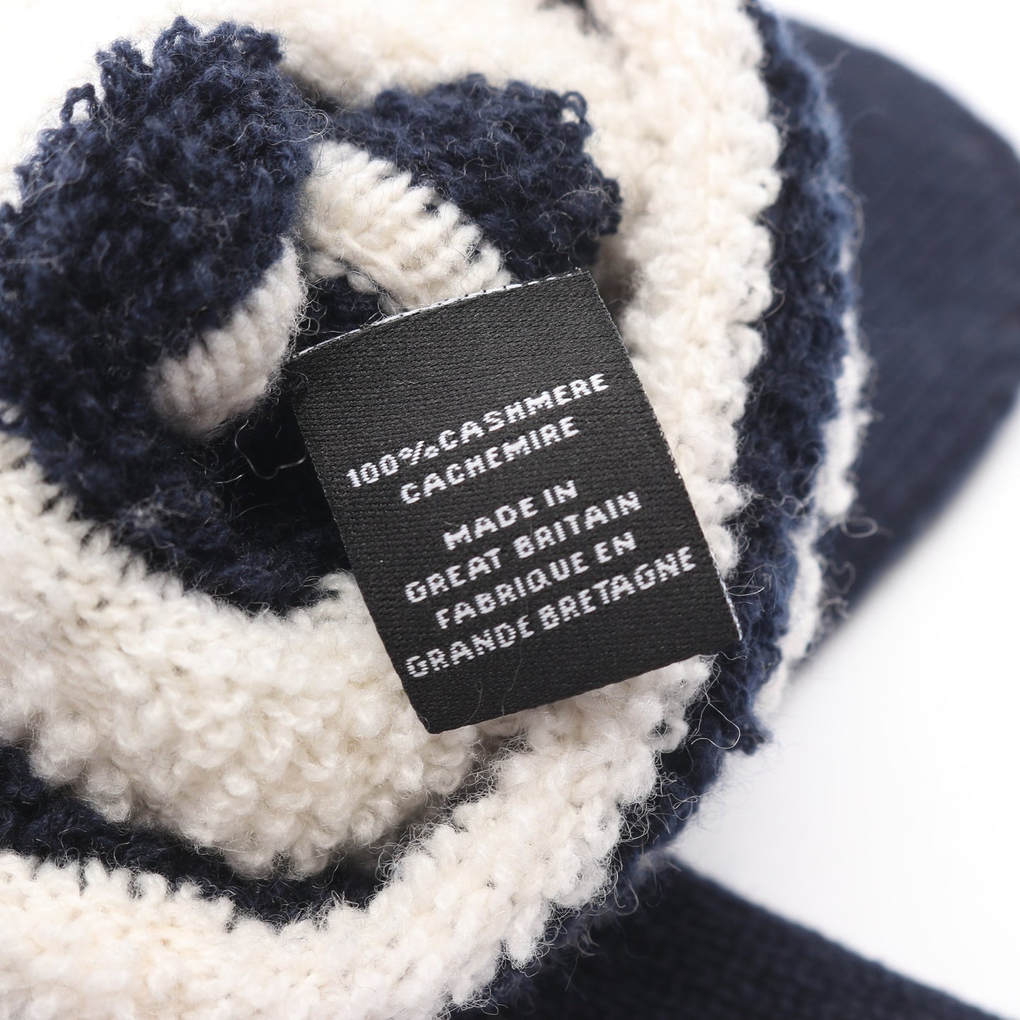 ココマーク ミトン 手袋 グローブ カシミヤ ネイビー オフホワイト シャネル 財布・小物 CHANEL