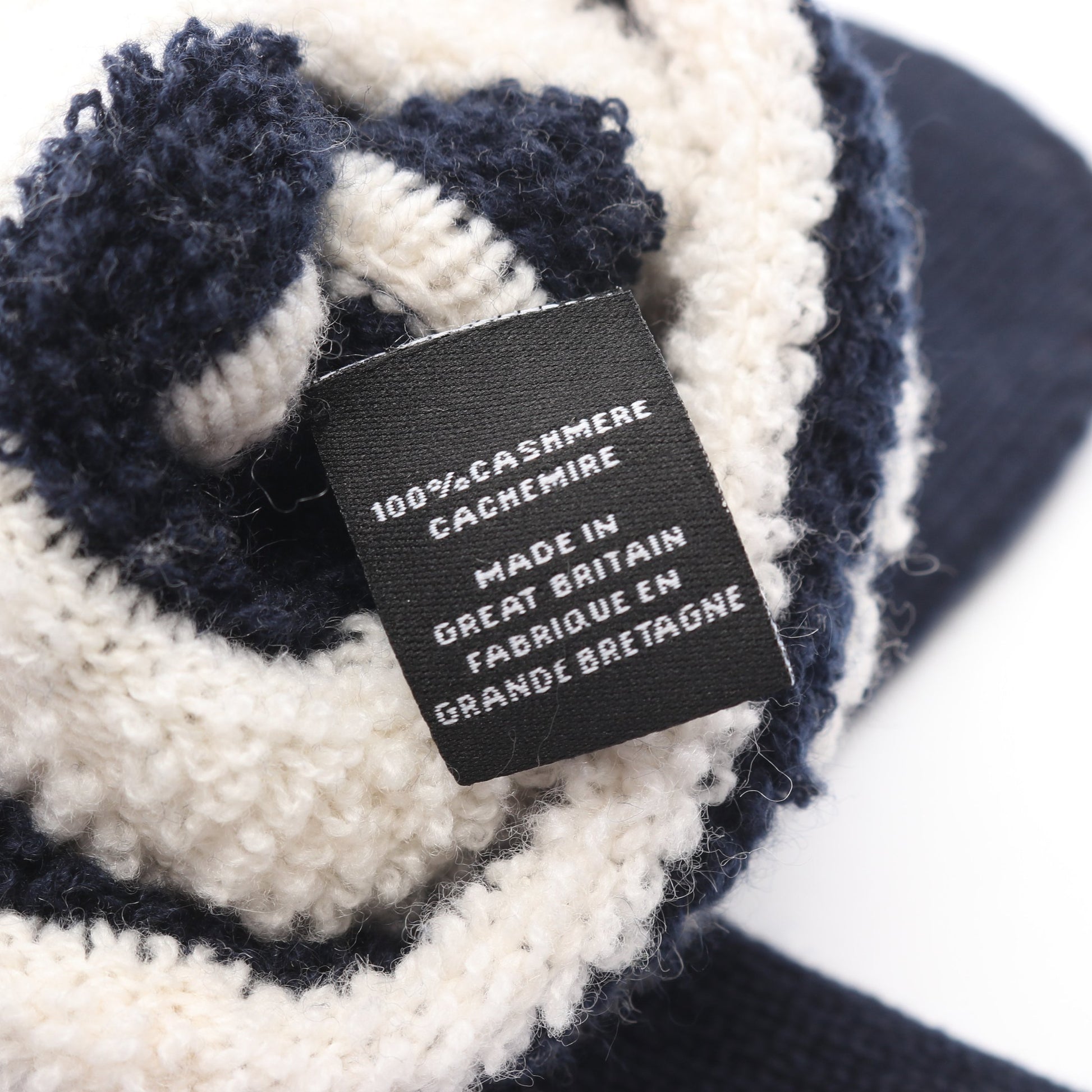 ココマーク ミトン 手袋 グローブ カシミヤ ネイビー オフホワイト シャネル 財布・小物 CHANEL