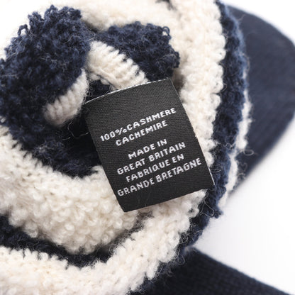ココマーク ミトン 手袋 グローブ カシミヤ ネイビー オフホワイト シャネル 財布・小物 CHANEL