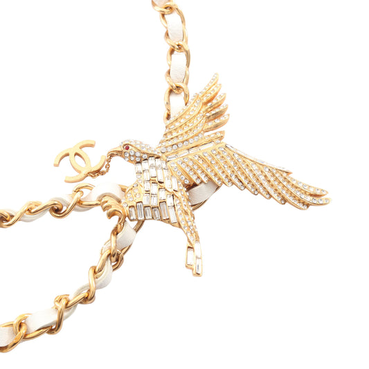 ココマーク イーグル チェーン ベルト GP ラインストーン ゴールド ホワイト クリア 01P シャネル