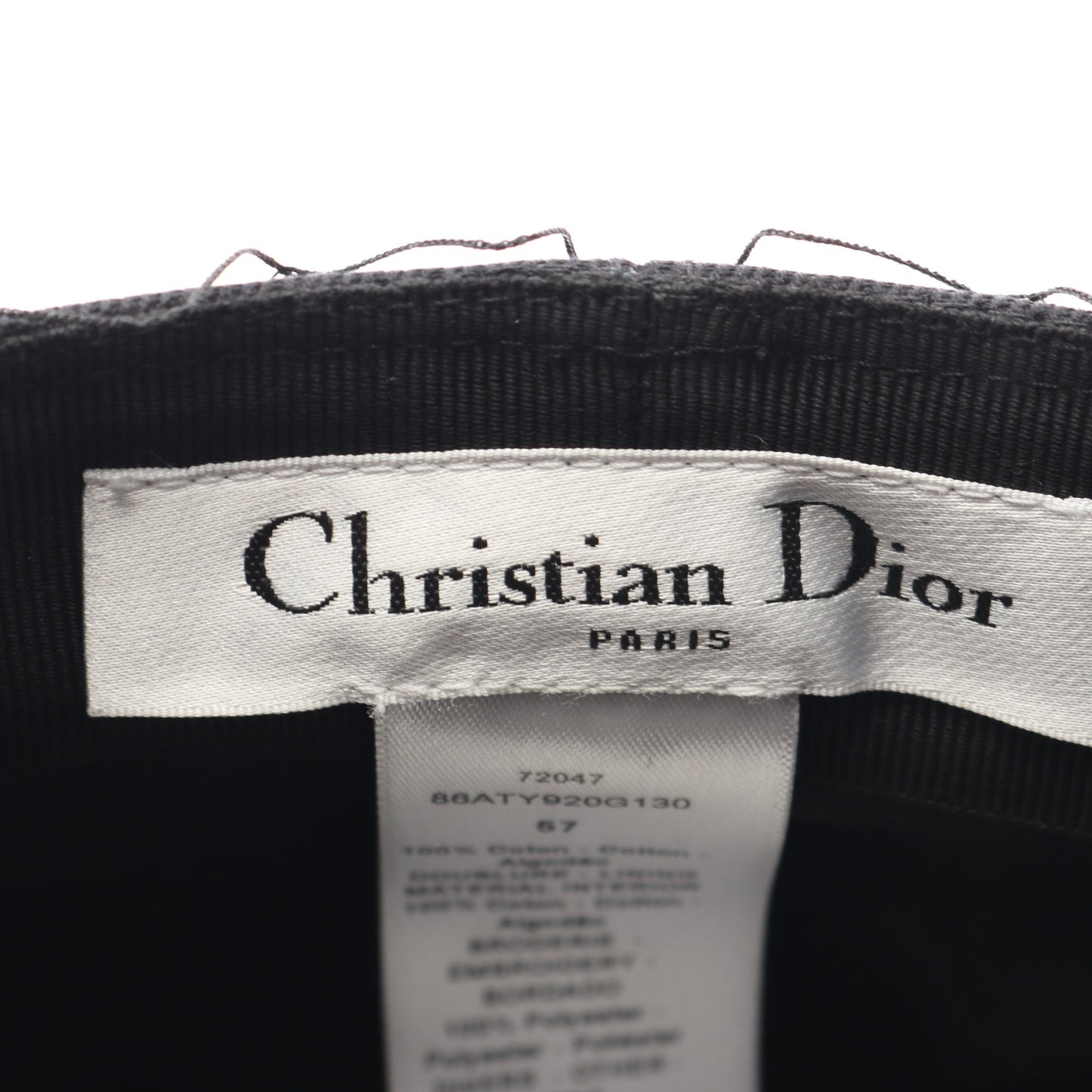 REVOLUTION キャスケット キャップ 帽子 コットン ブラック ディオール 財布・小物 DIOR