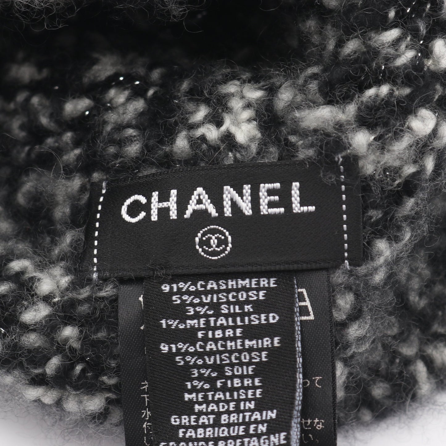 ココマーク ニット帽 ビーニー カシミヤ ブラック シャネル 財布・小物 CHANEL