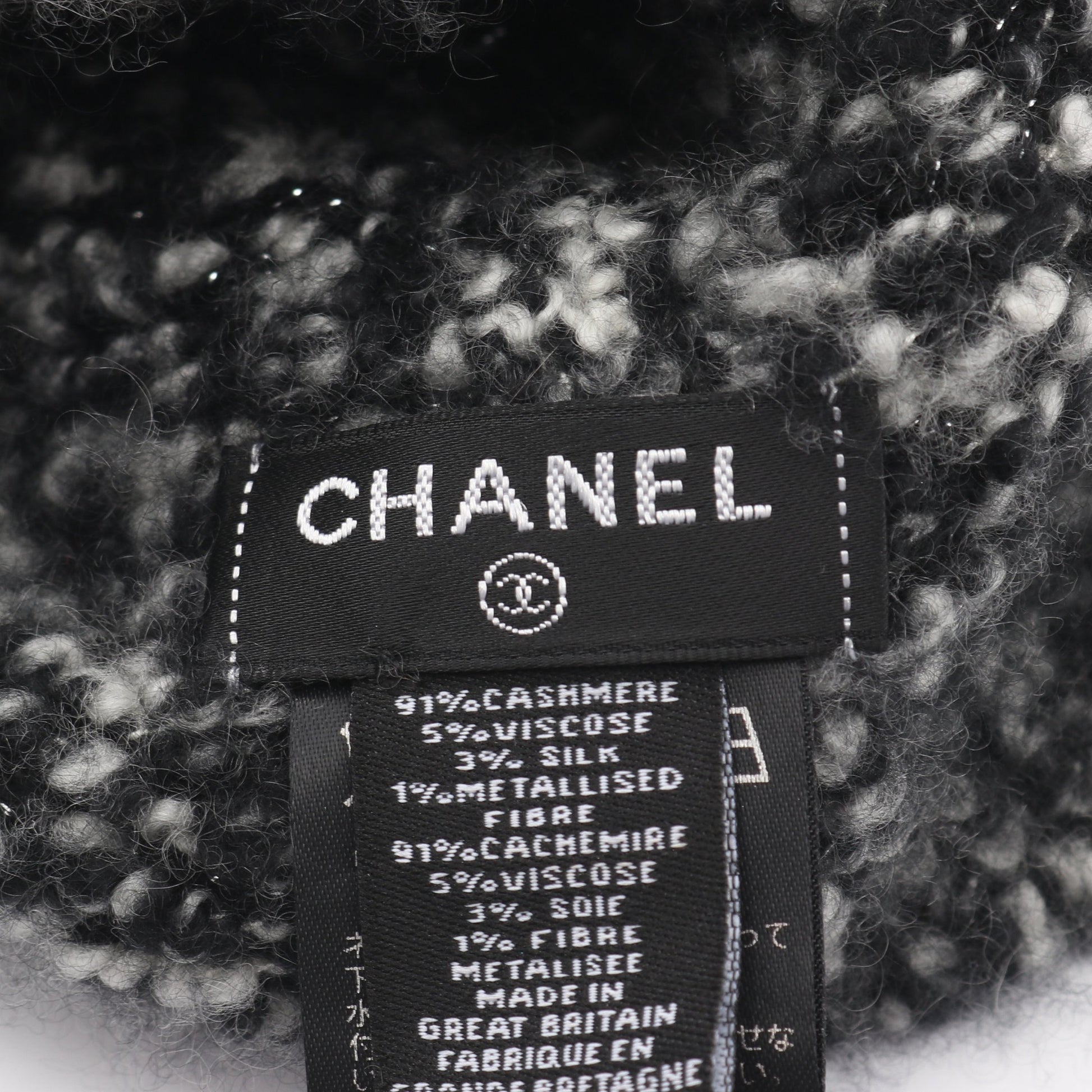 ココマーク ニット帽 ビーニー カシミヤ ブラック シャネル 財布・小物 CHANEL