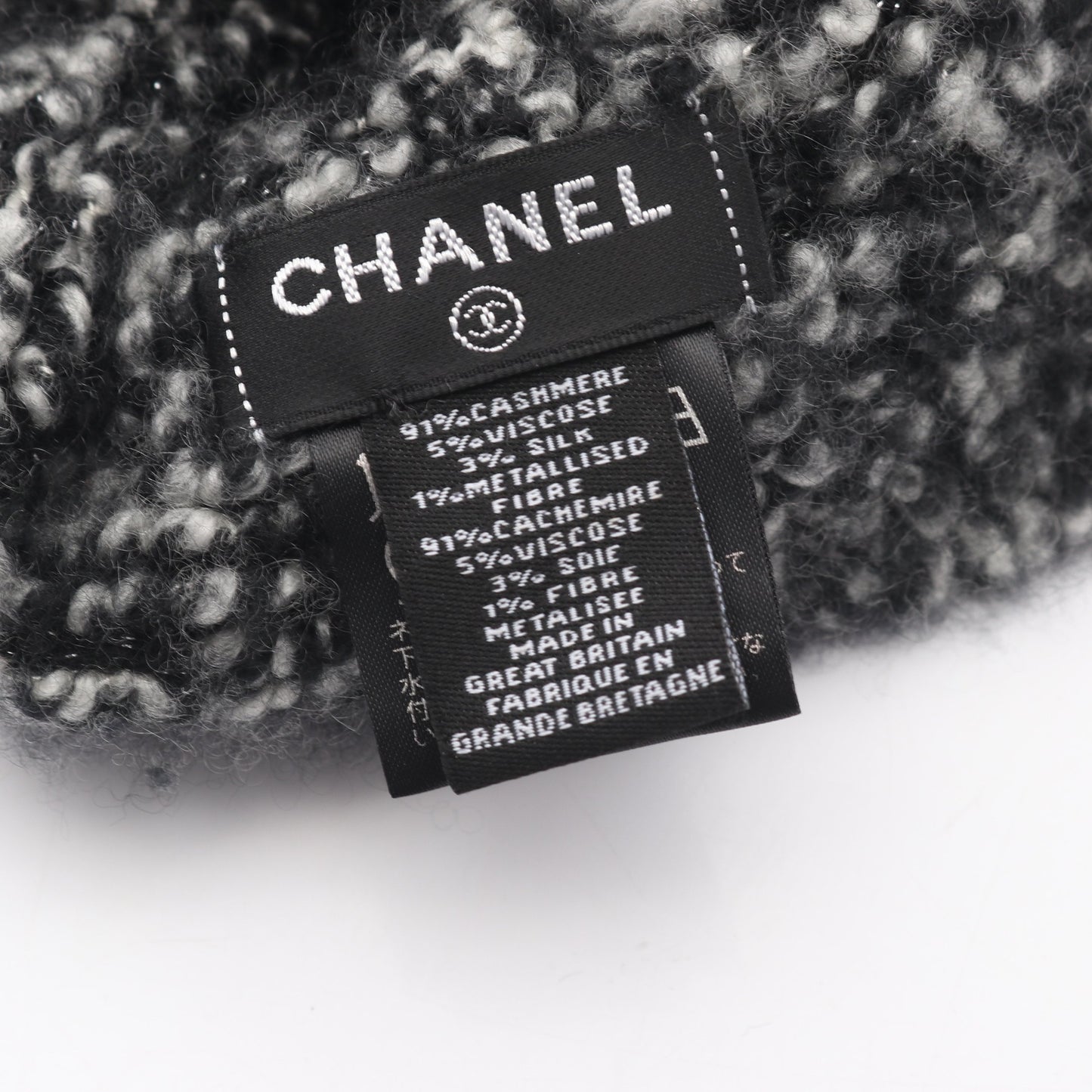ココマーク ニット帽 ビーニー カシミヤ ブラック シャネル 財布・小物 CHANEL