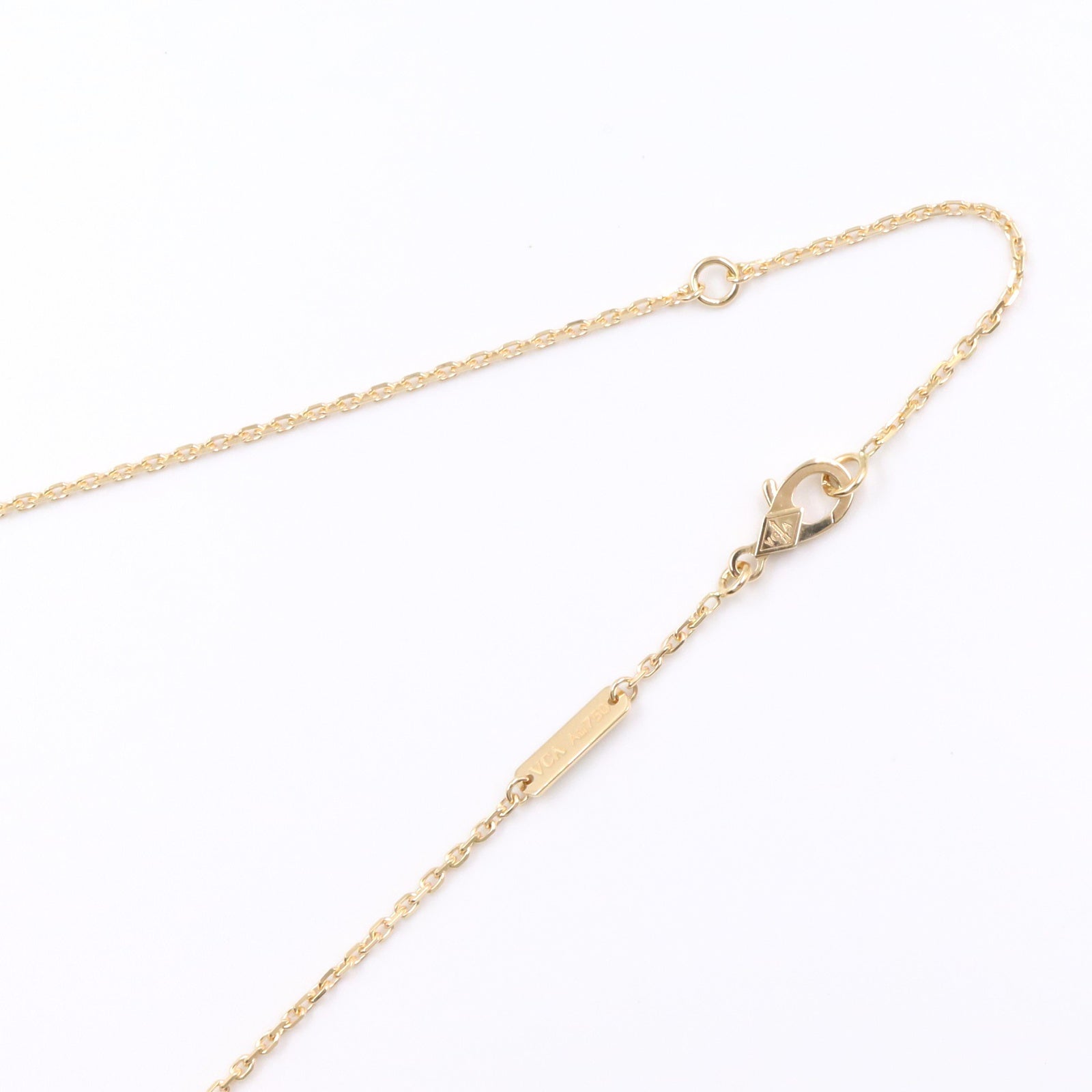 ヴィンテージアルハンブラ マザーオブパール ネックレス ネックレス K18YG マザーオブパール イエローゴールド ホワイト ヴァンクリーフアンドアーペル アクセサリー Van Cleef & Arpels