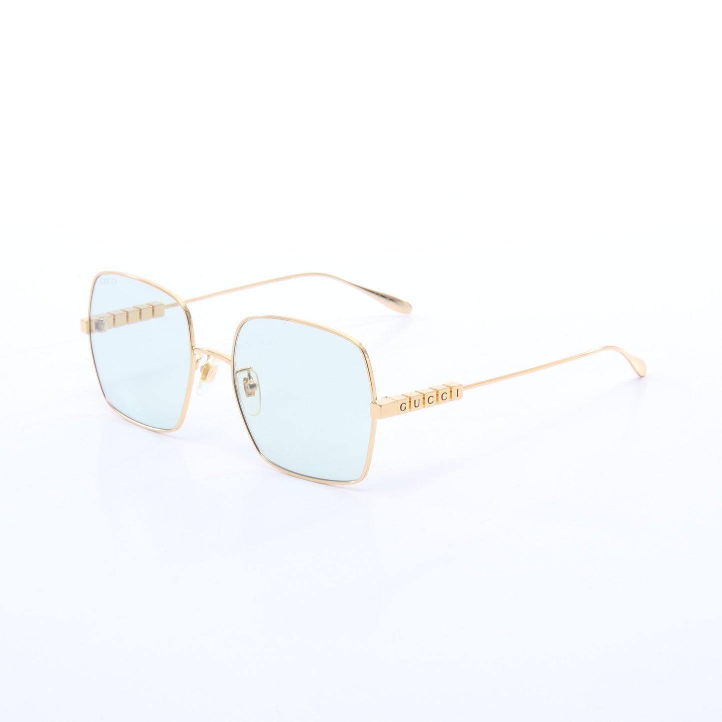 ロゴ スクエア サングラス GP ゴールド ブルー グッチ 財布・小物 GUCCI