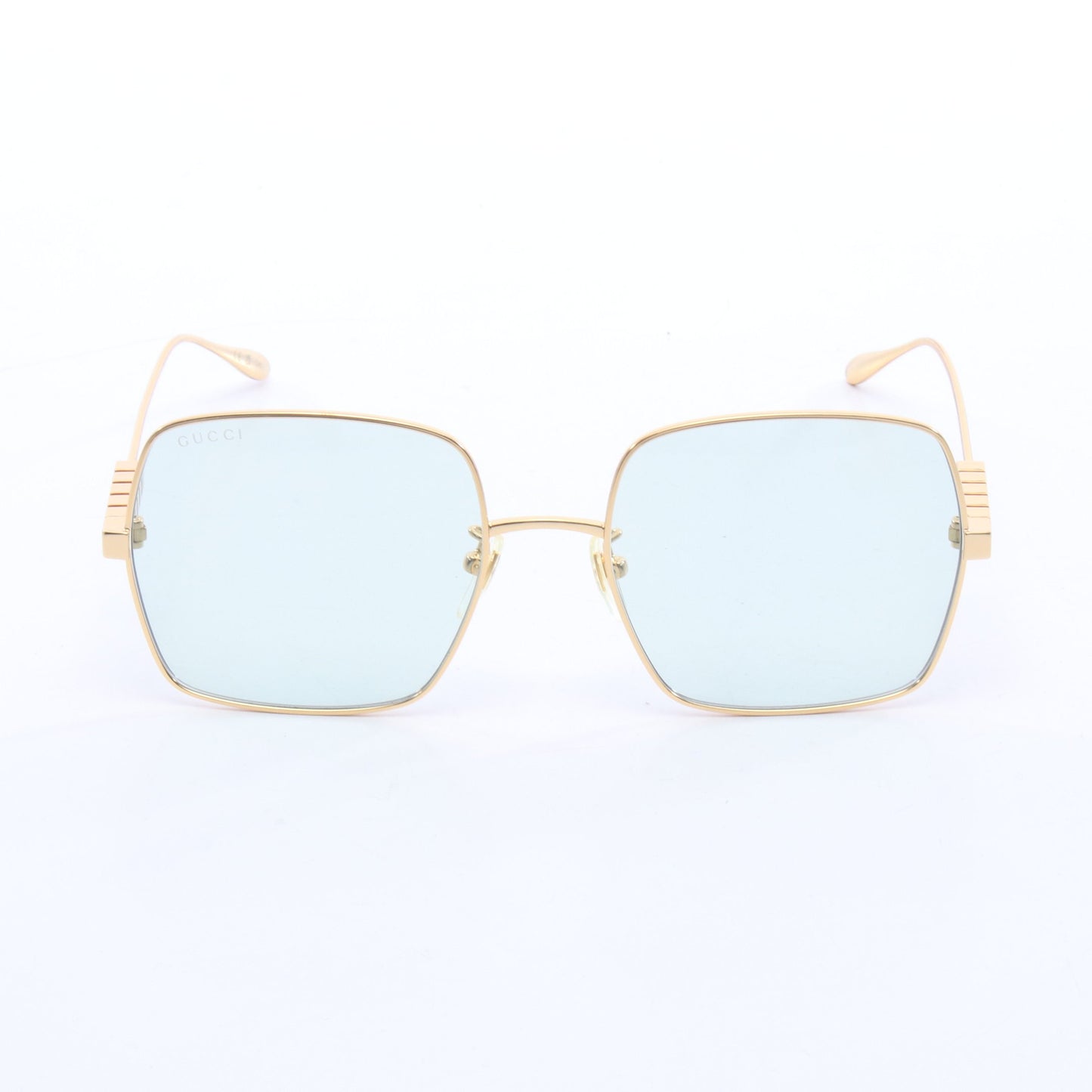 ロゴ スクエア サングラス GP ゴールド ブルー グッチ 財布・小物 GUCCI