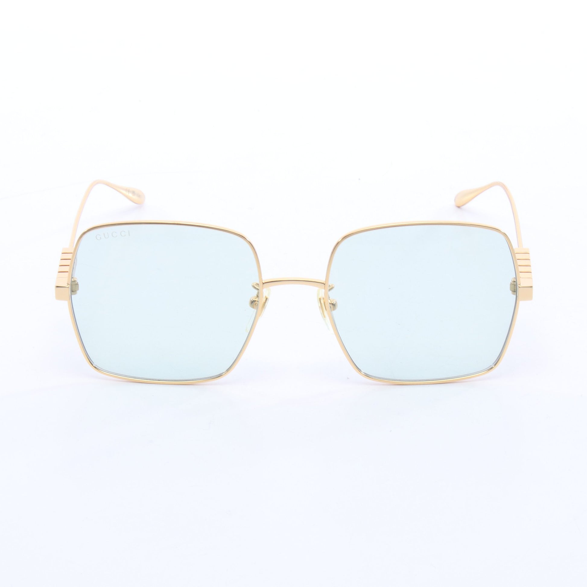 ロゴ スクエア サングラス GP ゴールド ブルー グッチ 財布・小物 GUCCI
