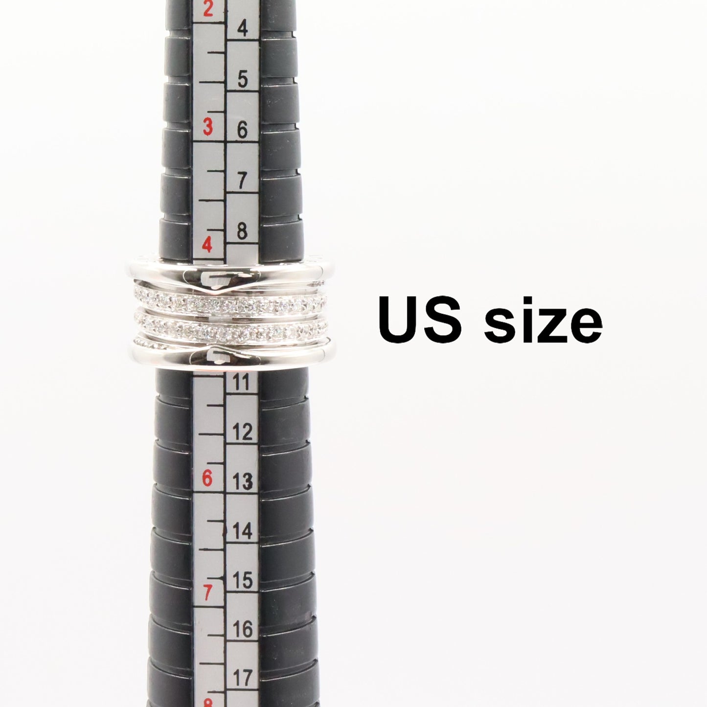 B-zero1 ビーゼロワン リング 4バンド リング 指輪 K18WG ダイヤモンド ホワイトゴールド クリア ブルガリ アクセサリー BVLGARI