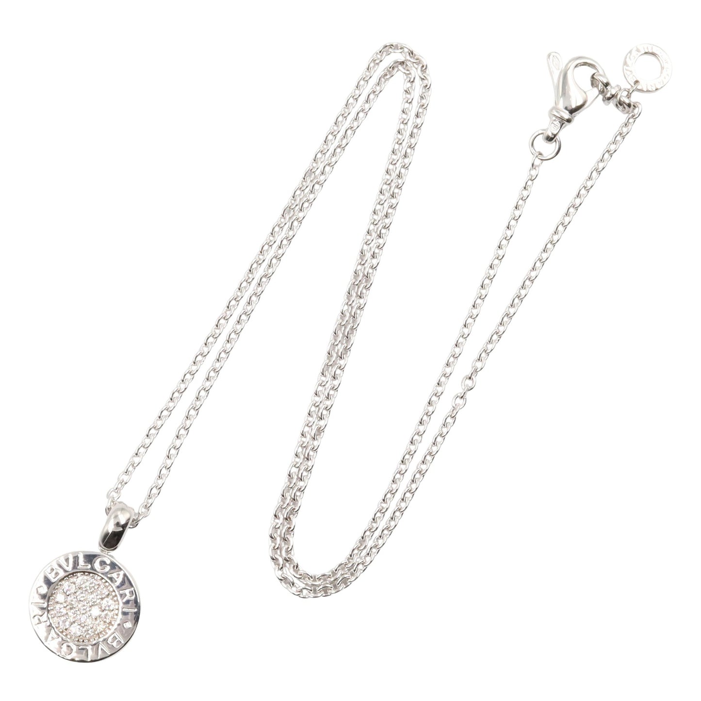 ブルガリブルガリ ダイヤ ネックレス ネックレス K18WG ダイヤモンド ホワイトゴールド クリア ブルガリ アクセサリー BVLGARI