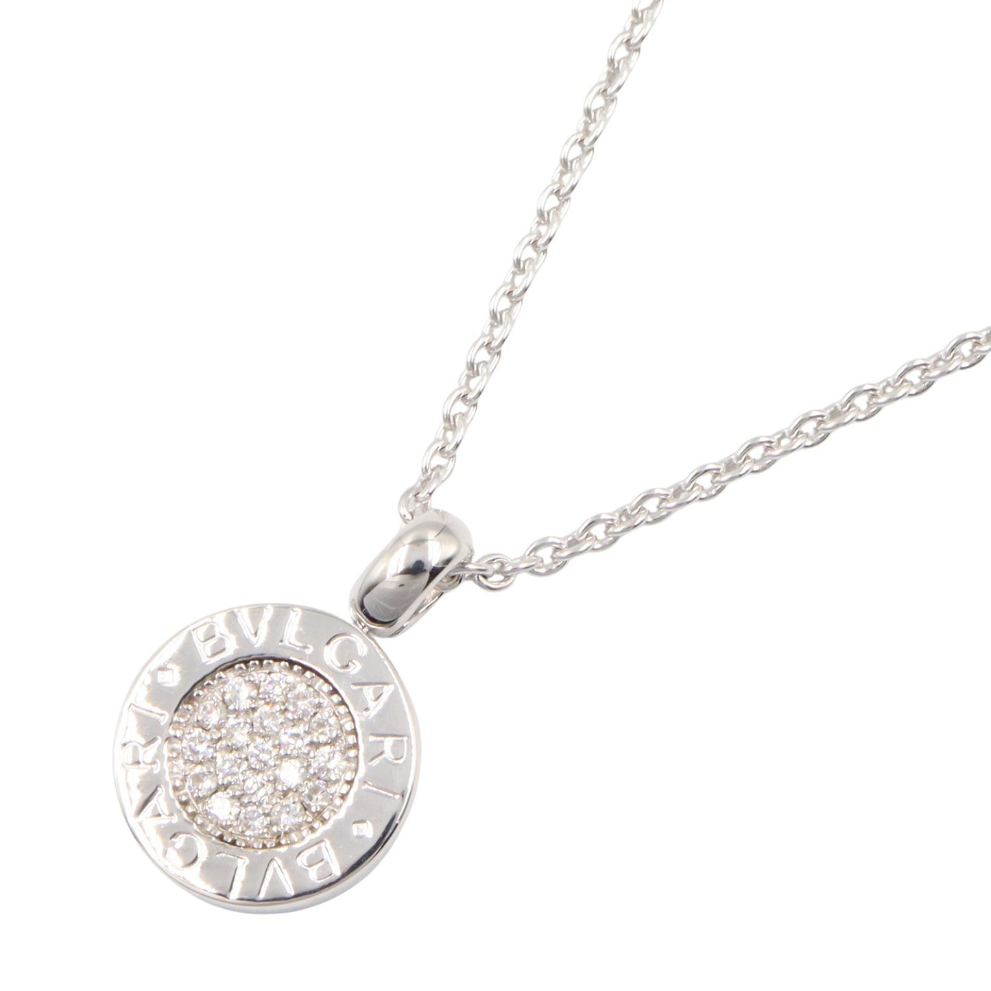 ブルガリブルガリ ダイヤ ネックレス ネックレス K18WG ダイヤモンド ホワイトゴールド クリア ブルガリ アクセサリー BVLGARI